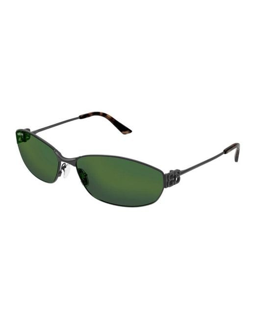 Balenciaga Green Sunglasses Cat Eye Full Rim, Frame And Mirror Lens Bb0336S005