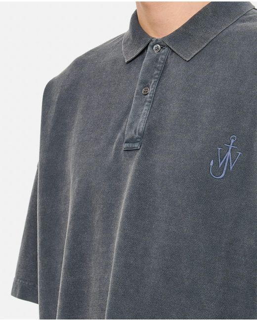 J.W. Anderson Gray Anchor Short Sleeve Polo Shirt for men