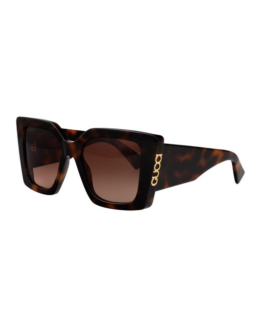 Gucci Brown Havana-Havana- Acetate Sunglasses