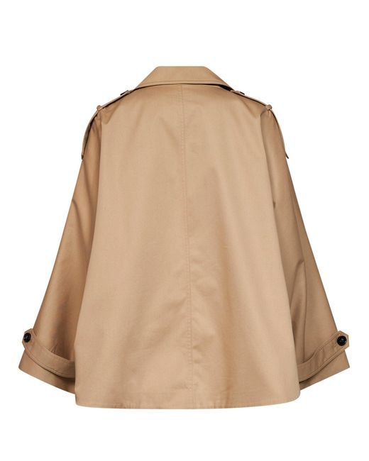 no_brand_found Natural Trench Coat Dolman Cotton Twill & Raincoats
