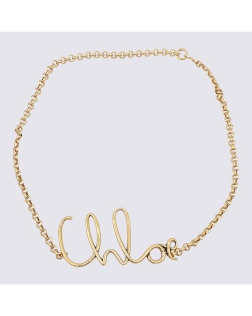 Chloé Metallic Belts _Brass