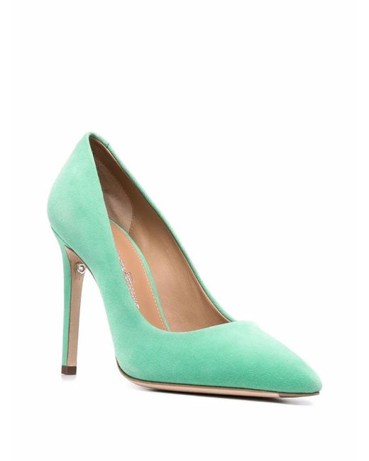 Ferragamo Green Ferragamo Ilary X5 105Mm Suede Pumps