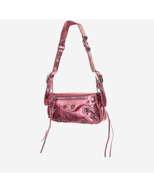 Balenciaga Red Le Cagole Xs Leather Shoulder Bag Lambskin