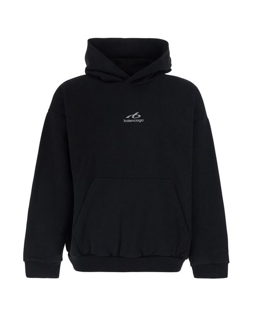 Balenciaga Blue Hoodie Cotton Sweatshirts for men