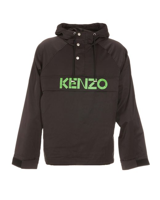 KENZO Synthetic Anorak Jacket in Black (Gray) for Men | Lyst