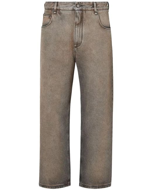 Fendi Gray Faded Jeans Pants for men