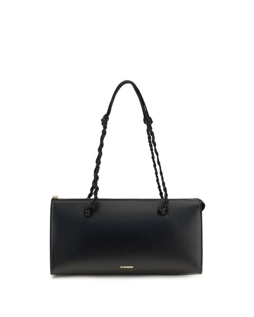 Jil Sander Black Tangle Shoulder Bag Calf Leather Bos Taurus