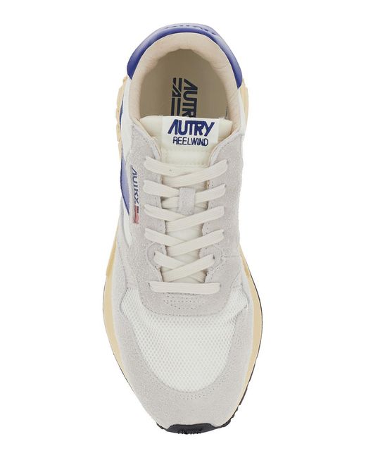 Autry White Sneakers Reelwind Leather Nylon Trainers for men