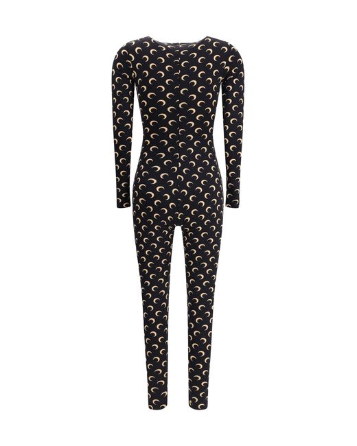 MARINE SERRE Black Moon Jumpsuit