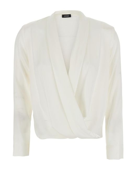 Le Plain White Georgette Blouse Blouses