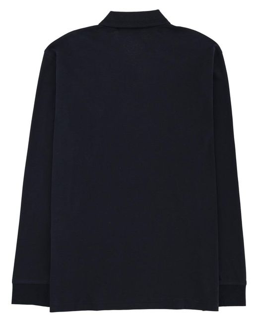 Boss Blue Long-Sleeved Polo Shirt for men