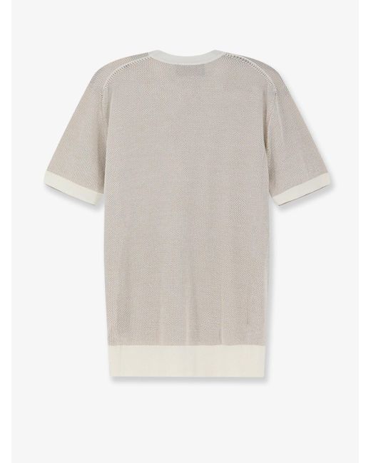 Boss White Sweater Necasio Silk-Cotton for men