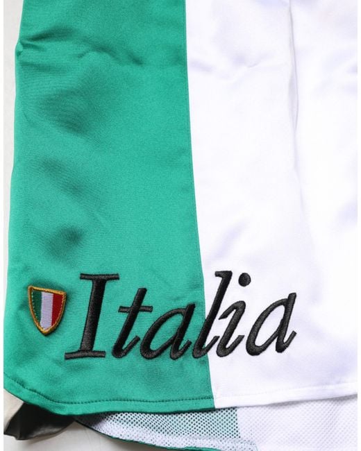 Dolce & Gabbana Red Italia Polyester Bermuda Shorts for men