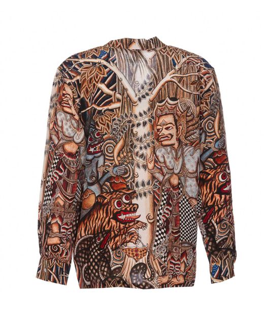 Endless Joy Brown Dharmaswami Silk Shirt for men