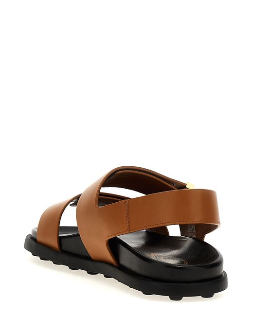 Tod's White 'N6M' Sandals