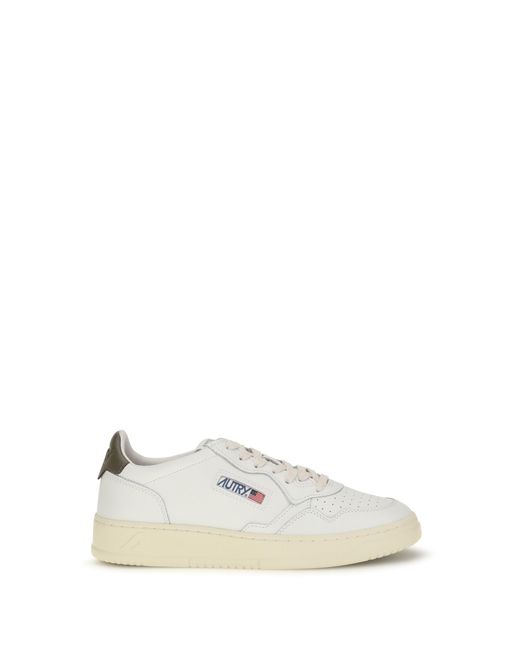 Autry White Medalist Low Sneakers for men