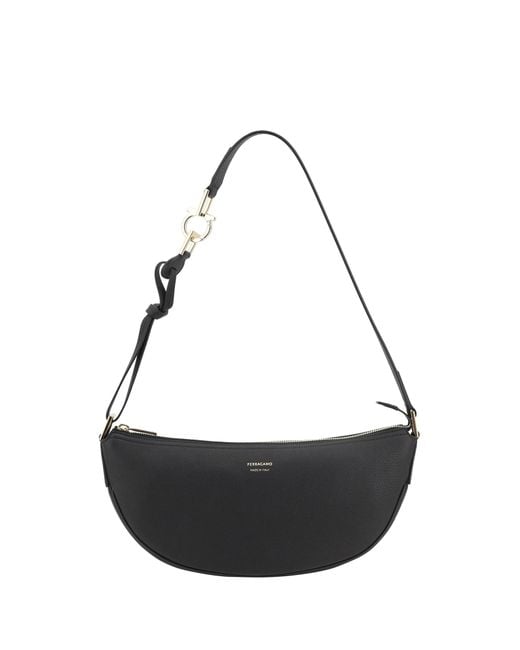 Ferragamo Black Hobo Shoulder Bag