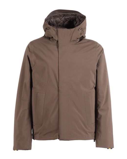 K-Way Brown Jacken Bonded Padded Down Jacket for men
