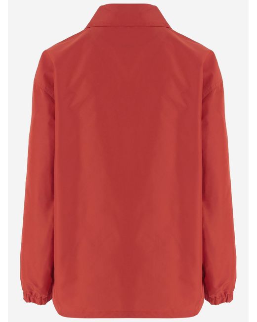 Jil Sander Red Jacket Lightweight Nylon