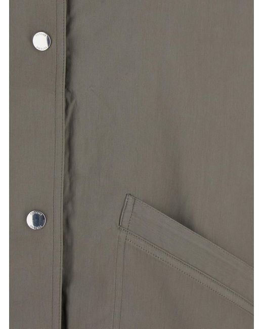 Totême Gray Parachute Jacket Cotton Organic Coat