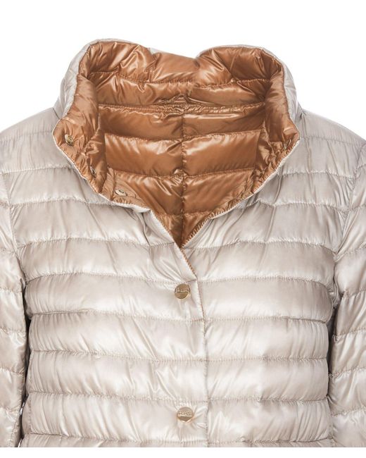 Herno Natural Reversible Button-Up Padded Down Jacket