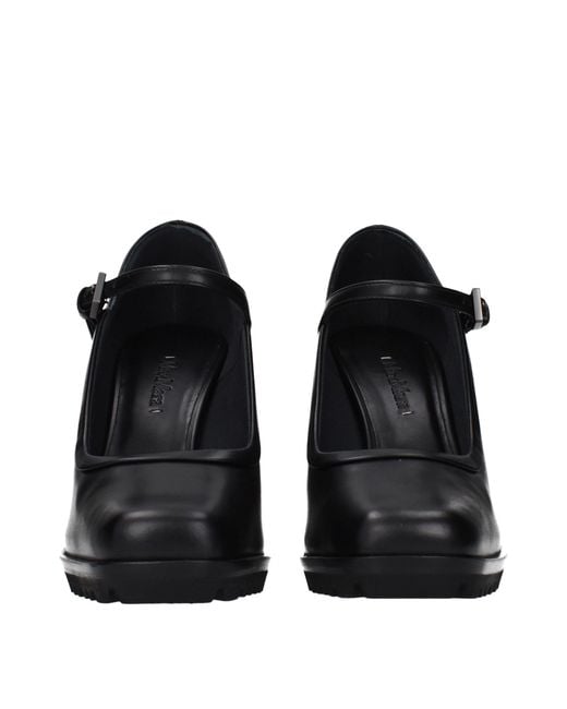 Max Mara Black Leather High Heel Pumps