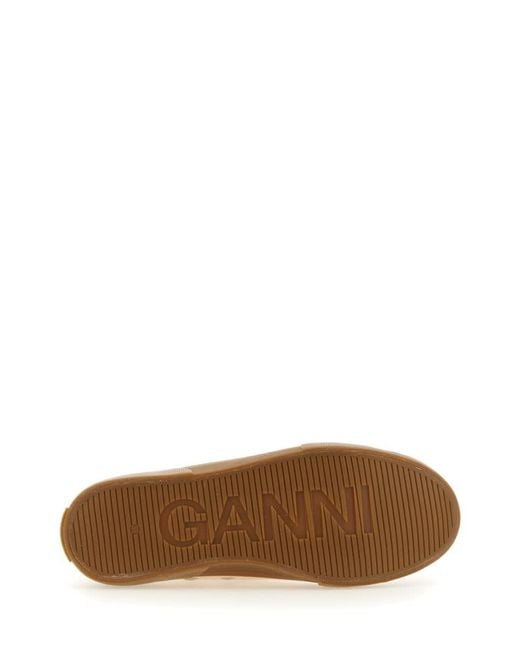 Ganni Natural Egret Classic Low Sneakers