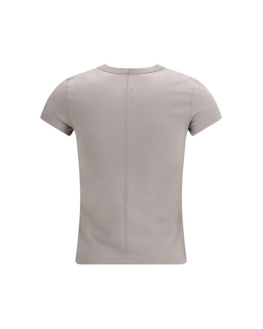 Rick Owens Gray Cotton Slim T-Shirt T-Shirts