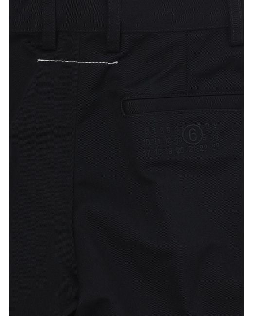 MM6 by Maison Margiela Blue Tech Fabric Pants Polyester Trousers for men