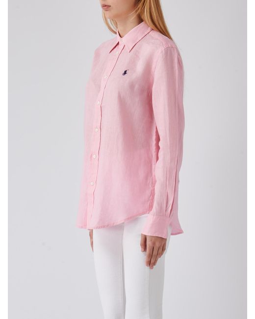Polo Ralph Lauren Pink Linen Shirt