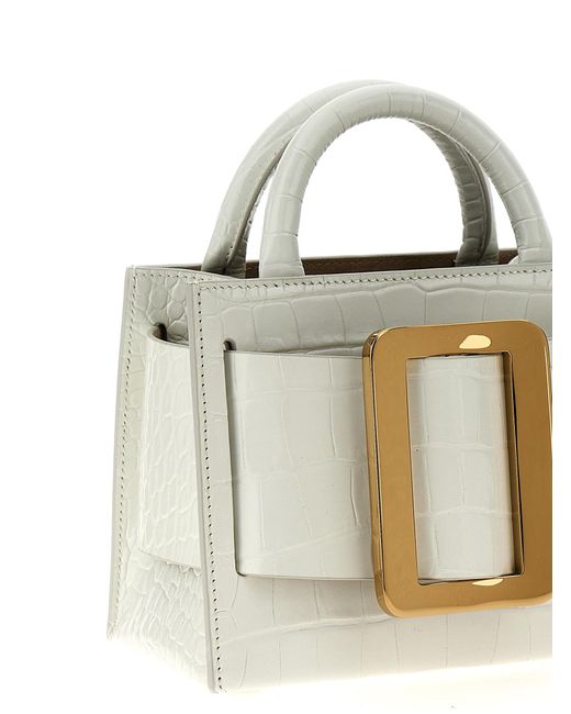 Boyy White Bobby 18 Croc-embossed Hand Bags