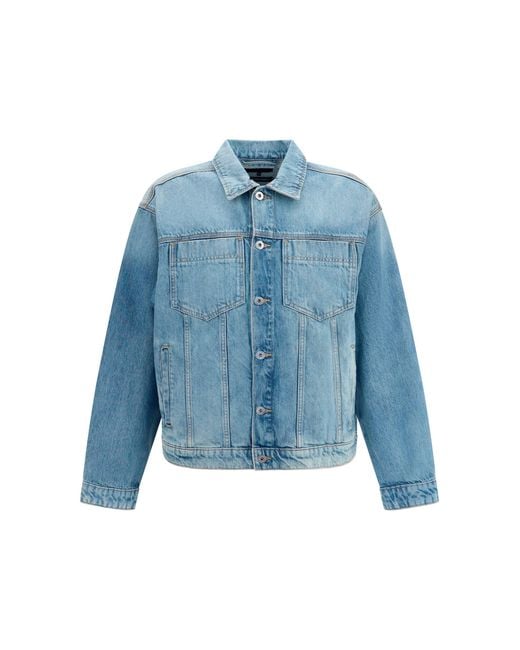 7FOR Blue Denim Jacket Cotton for men