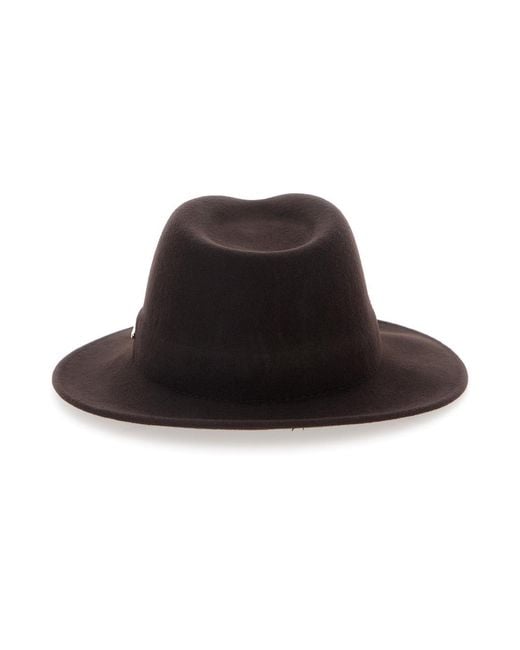 Twinset Black Cap With Visor And Pompon, Wool Hat