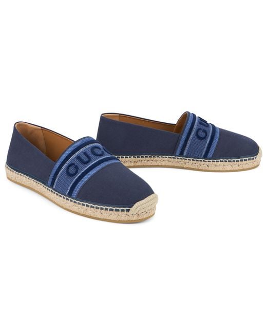 Gucci Blue Espadrilles Canvas Cotton Trainers for men
