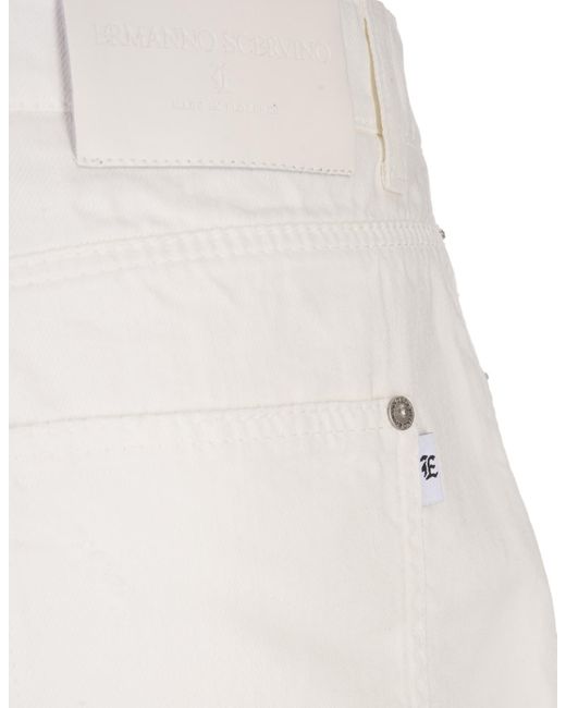 Ermanno Scervino White Shorts With Jewel Detailing