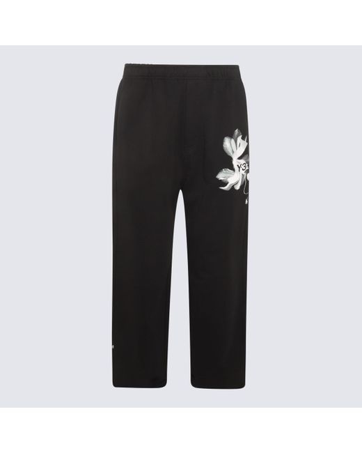 Y-3 Black Cotton Blend Pants