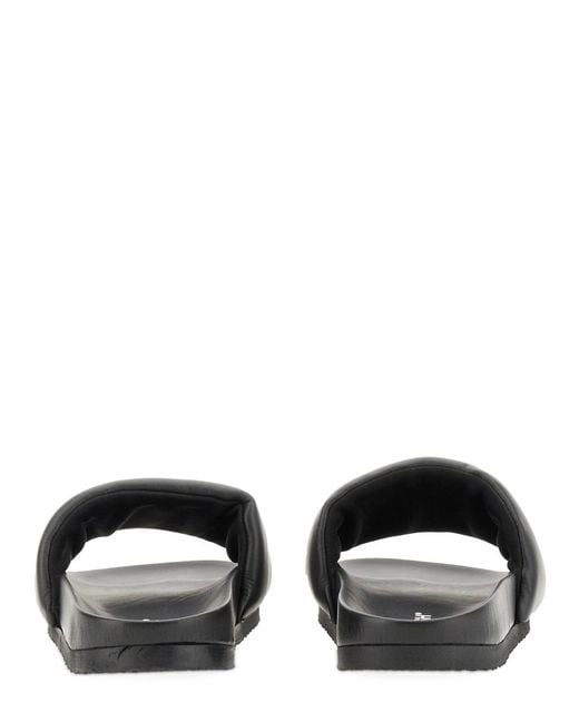 Ambush Black Leather Slide Sandal for men