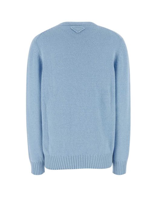 Prada Blue Light Wool Blend Sweater