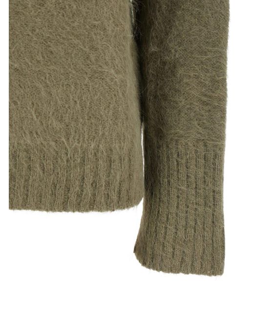 Antonelli Green Adriano Sweater With Brushed-Effect