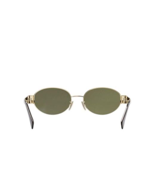 Céline Green Sunglasses Metal Eyewear