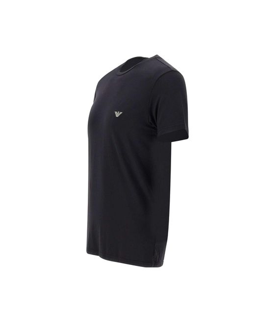 Emporio Armani Black Modal T-Shirt for men