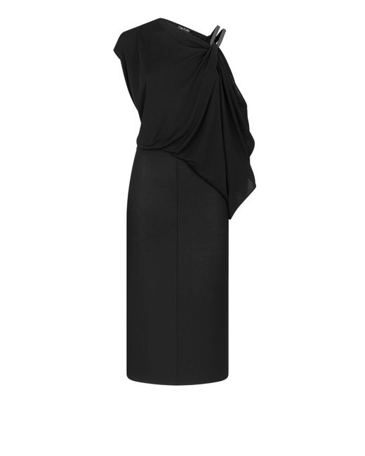 Tom Ford Blue Midi Dress Viscose