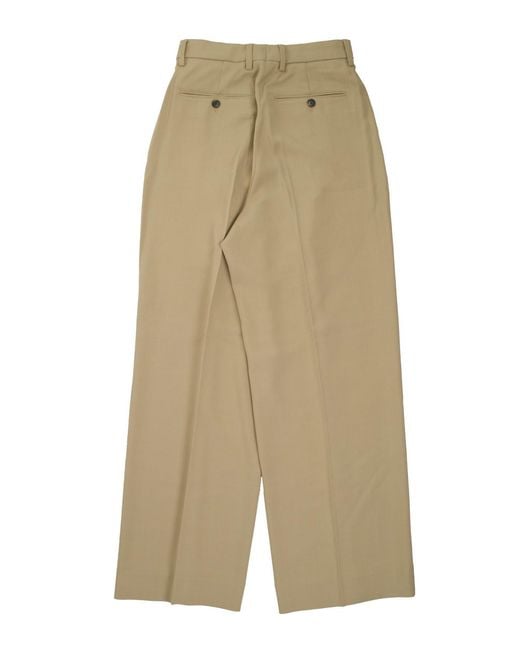 AMI Natural Straight Fit Trousers