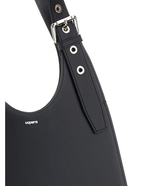 Coperni Black 'Belt Heart' Handbag With Heart Shaped Design And Adjustable Belted Handle