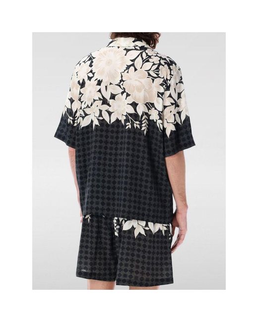 Amiri Black Silk Pattern Shirt for men