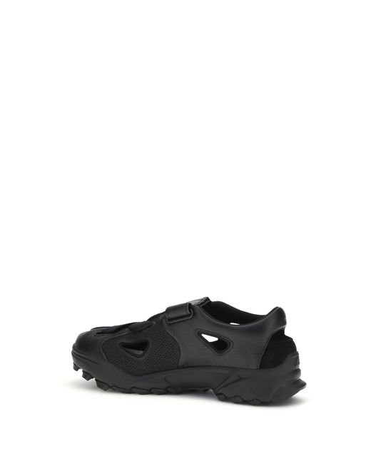 Adidas Black Sandals Gsg9 Leather for men