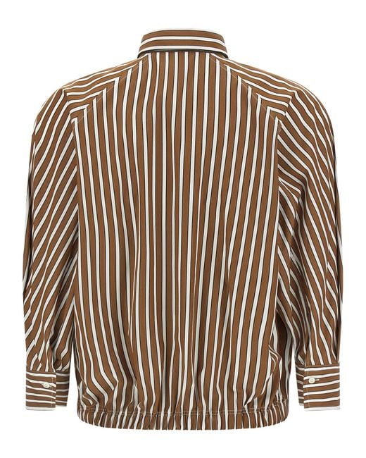 Brunello Cucinelli Brown Cotton Blouse