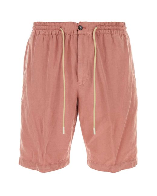 PT01 Pink Lyocell Blend Bermuda Shorts for men