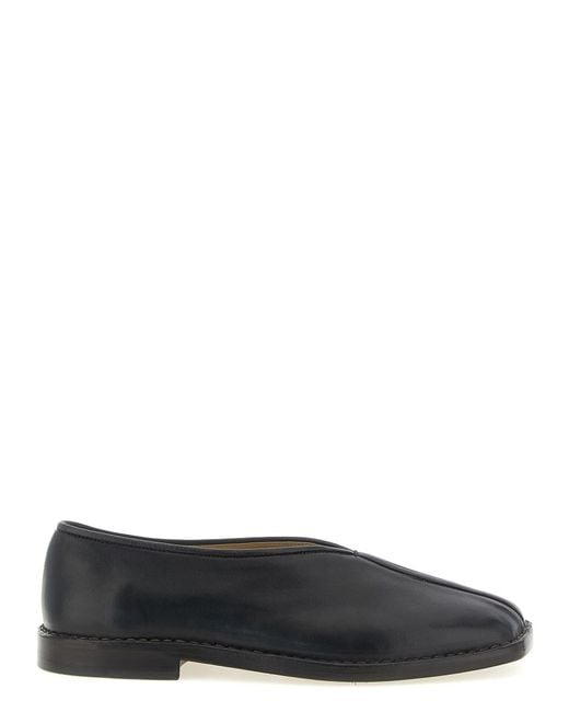 Lemaire Black 'Piped' Slippers for men