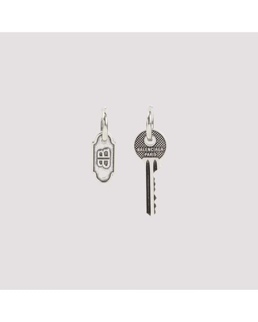 Balenciaga Metallic Neverlost Earrings Brass Jewellery for men